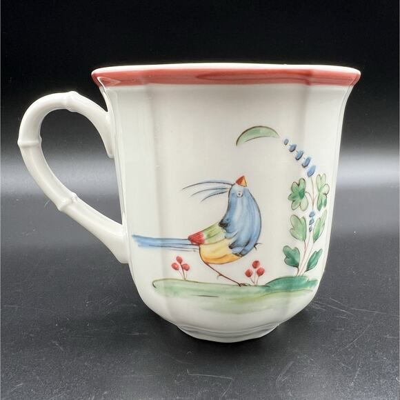 Villeroy & Boch Jardin d'Alsace Fleur Coffee Mugs with Bird Set of 4 Germany - Picture 7 of 13